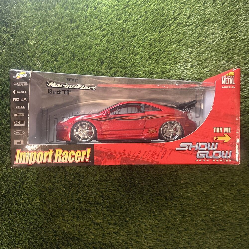 Jada Toys Import Racer! Toyota Celica 1:18 Diecast Metal Red Show Glow